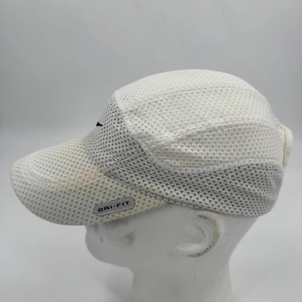 Vintage Nike Tailwind Dri-FIT Mesh Running Hat One Size White 5-Panel Adjustable